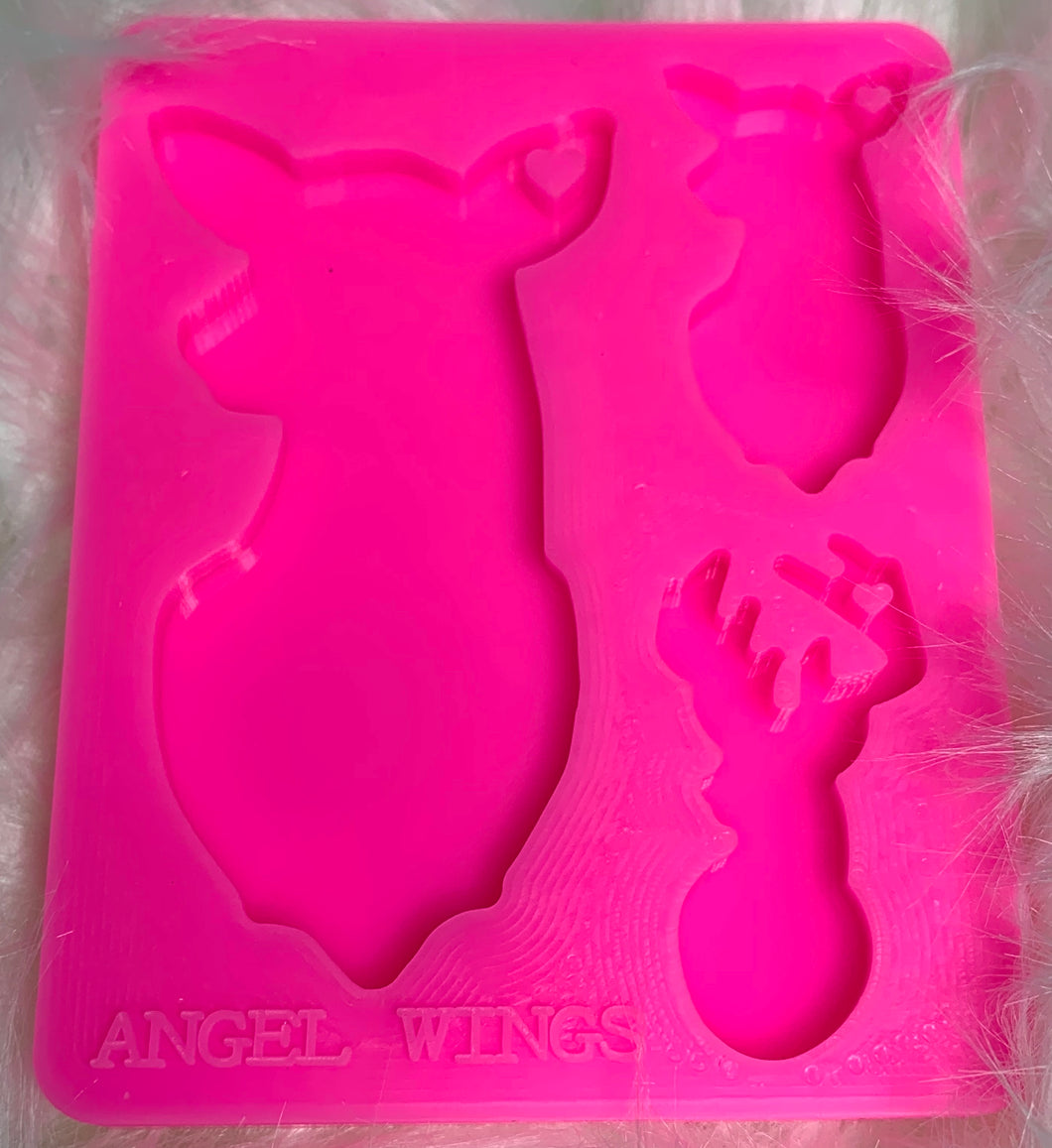 Deer Family - Keychain Mold